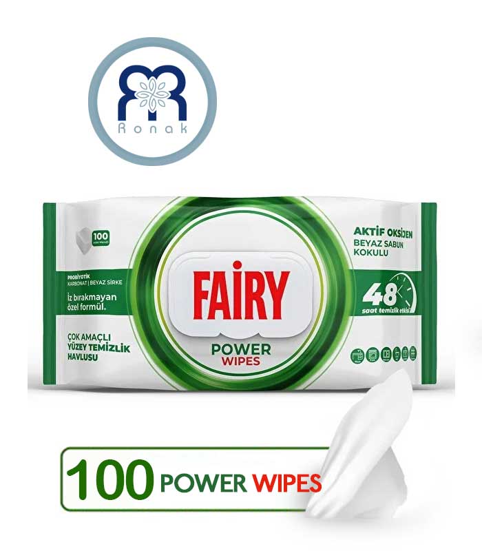 دستمال سطوح چند منظوره Fairy با رایحه صابون بسته 100 عددی