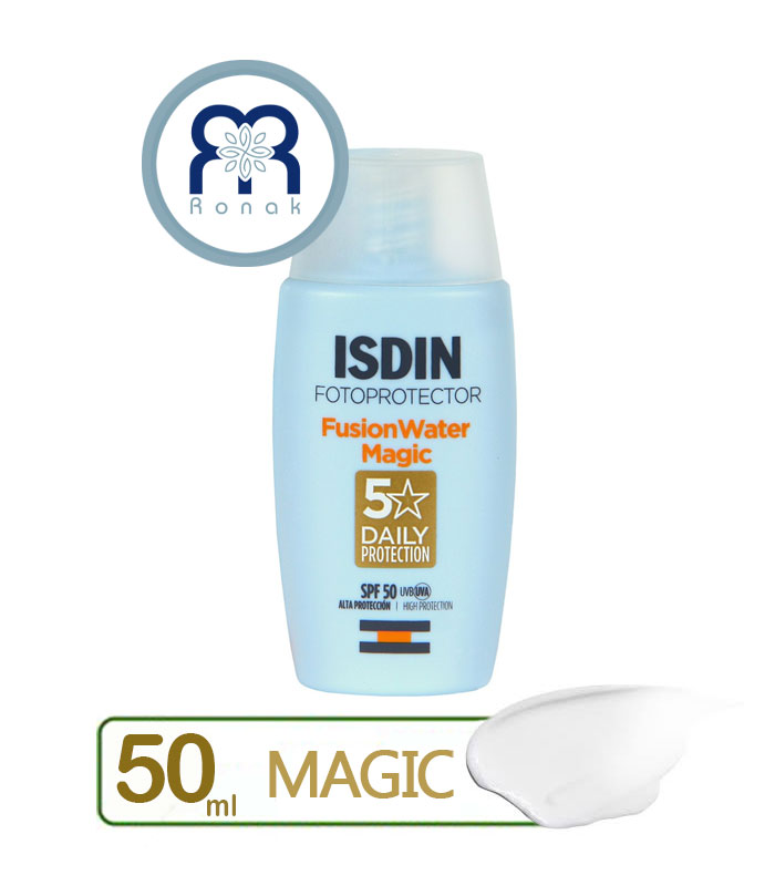 کرم ضد آفتاب بدون رنگ ایزدین SPF 50 مدل Magic حجم 50 میل