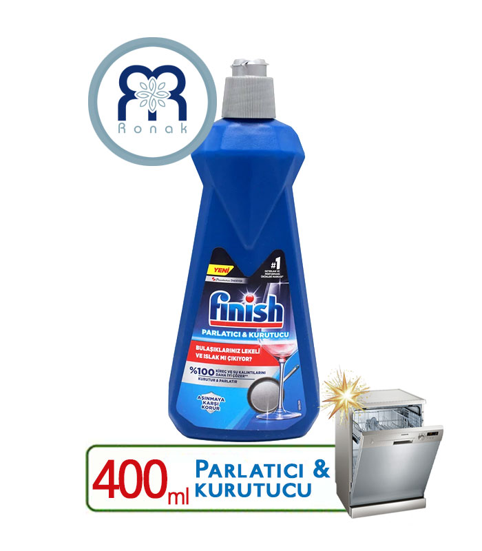 مایع جلادهنده ماشین ظرفشویی Finish مدل Parlatici & kurutucu حجم 400 میل