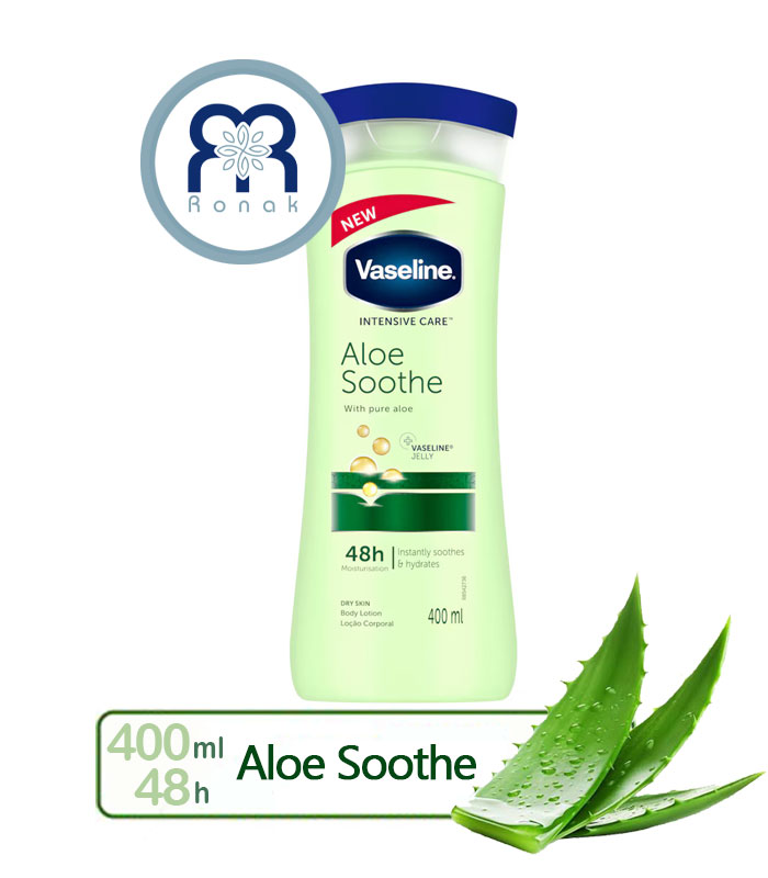لوسیون بدن وازلین مدل Aloe Soothe حجم 400 میل