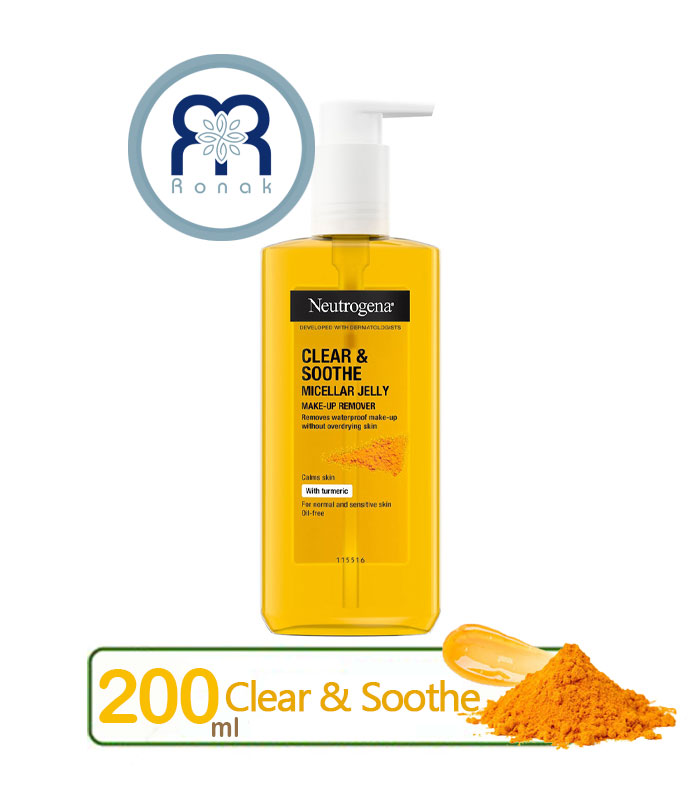 پاک کننده آرایش میسلار ژلی نوتروژینا Clear & Soothe حجم 200 میل